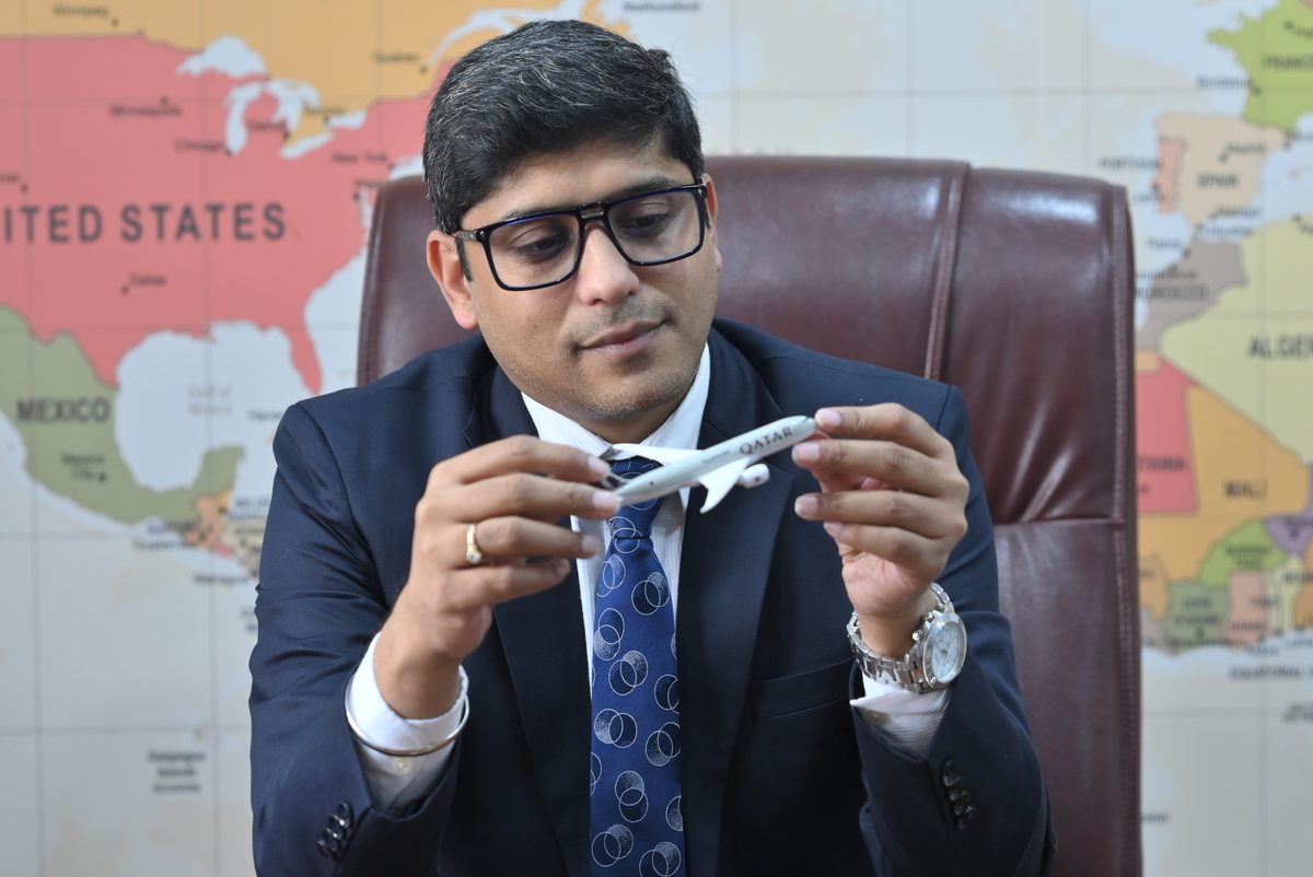 Abhishek Gupta at his desk