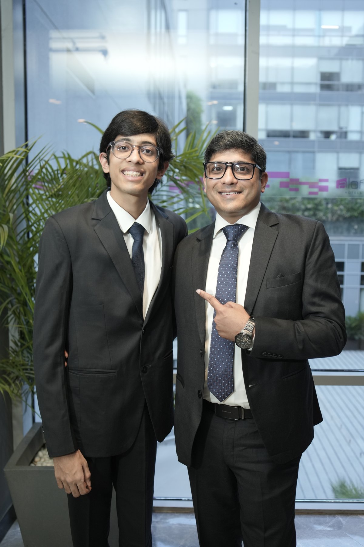 Abhishek Gupta with his son